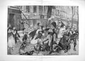 Original Old Antique Print 1887 Earthquake France Scene Avenue De La Gare Nice
