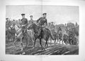 Original Old Antique Print 1887 Russian Troops Siers Marching Horses War 19th