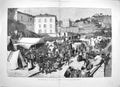Old Antique Print 1887 Earthquake France Camp Place Des Carmes Mentone 19th