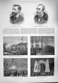 Old Antique Print 1887 Marquis Lothian Francis Cook Queen Jubilee Bombay 19th