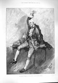 Antique Old Print *3383 1887 Charles Wyndham David Garrick Criterion Theatre