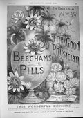 Original Old Antique Print 1887 Advertisement Beechams Pills Medicine Dealers