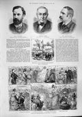 Old Antique Print 1887 Curtis Bapty Wood Prince Henry Battenberg Saltaire 19th