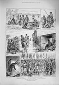 Original Old Antique Print 1887 Czar Don Cossacks Railway Czarewitch Guard 19th