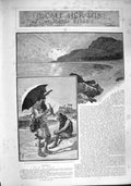 Old Antique Print 1887 Story To Call Her Mine Walter Besant Church Graves 19th