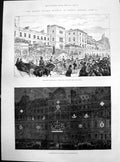 Old Queens Jubilee Festival London Pears Illuminations Oxford St 1887 Victorian