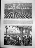 Antique Print Jubilee Festival Waverley Market Edinburgh Glasgow Green 1887