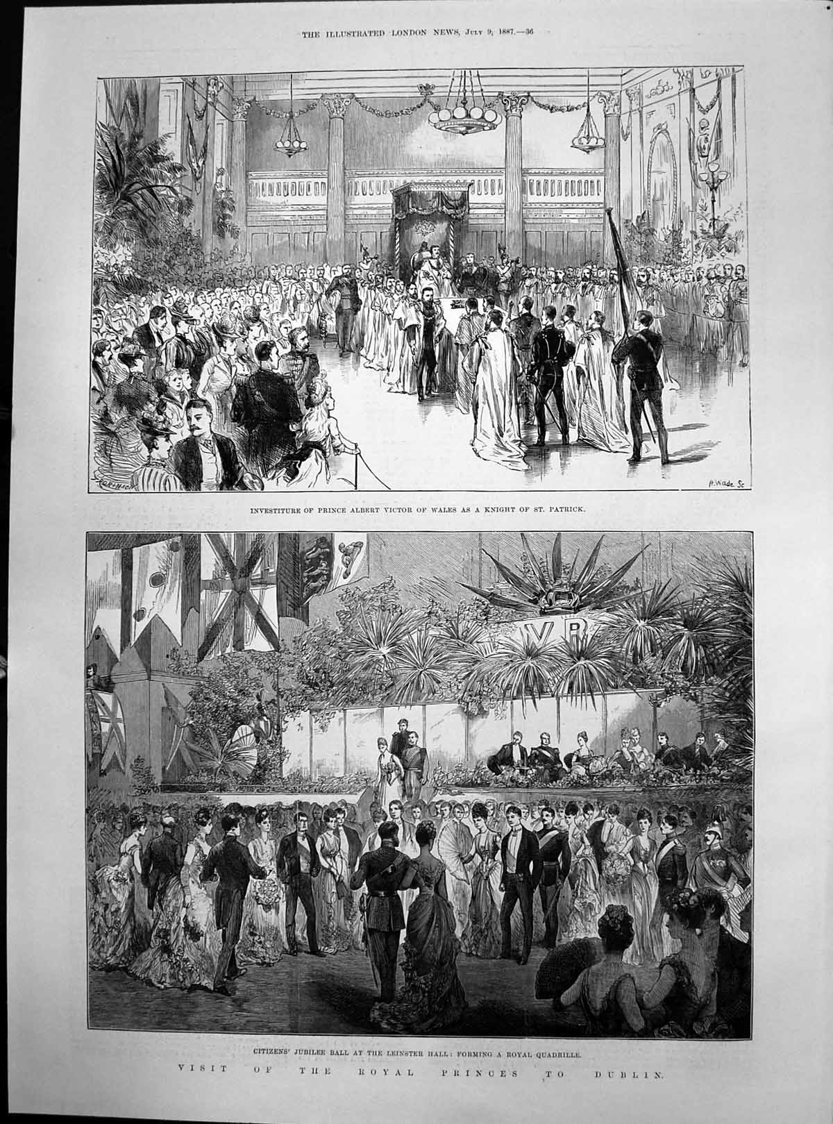 Old Visit Royal Princes Dublin Investiture Albert Knight St Patrick
