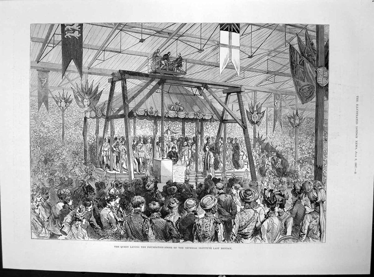 Old Queen Laying Foundation Stone Imperial Institute S Kensington 188 Victorian