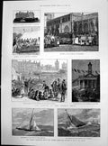 Old Jubilee Queens Reign Roasting Ox Yacht Race Round British Isles