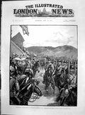 Antique Old Print Queens Jubilee Review Aldershott Prince Wales Hussars 1887