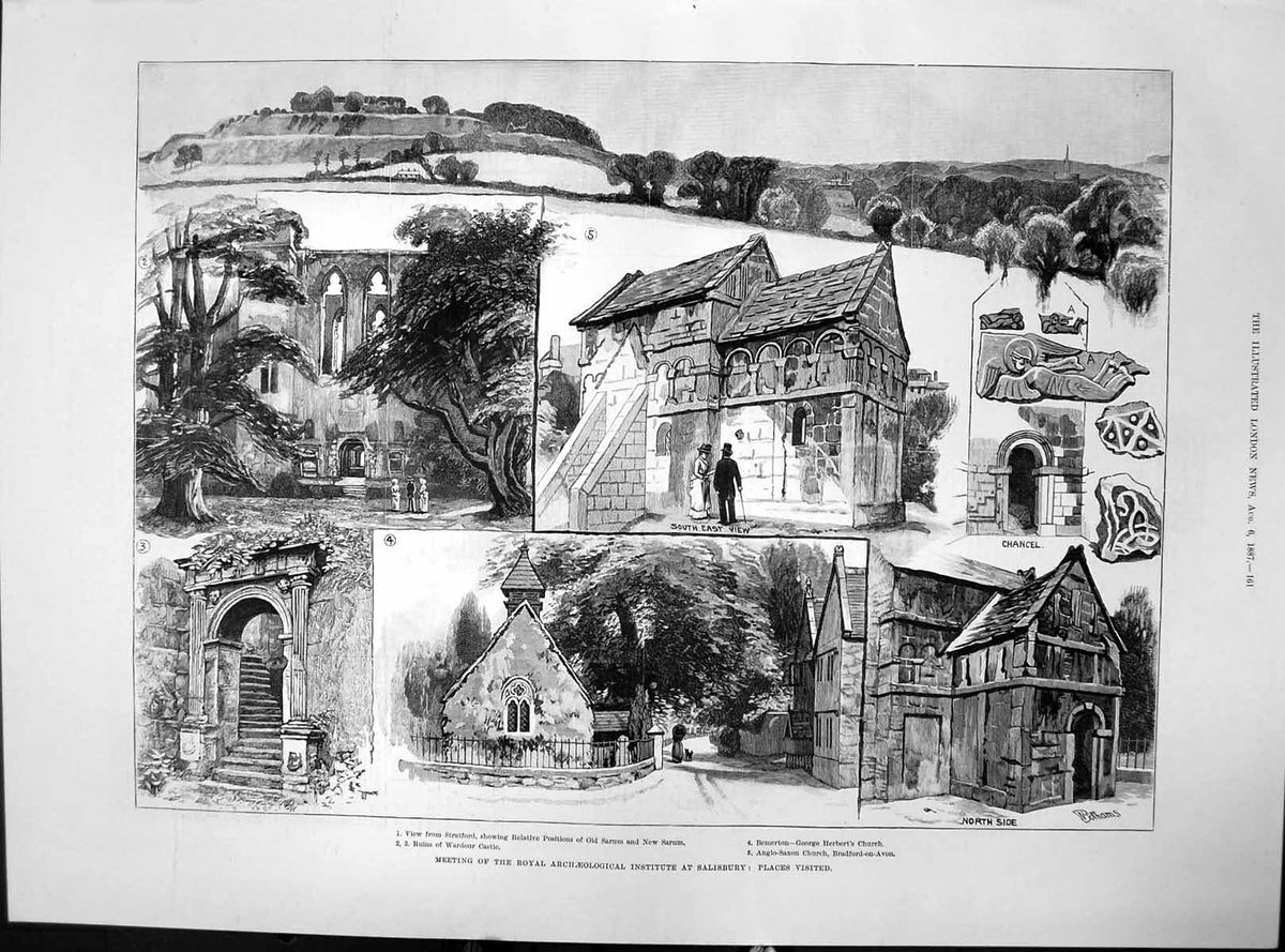 Old Meeting Archaeological Institute Salisbury Ruins Wardour Castle18 19th