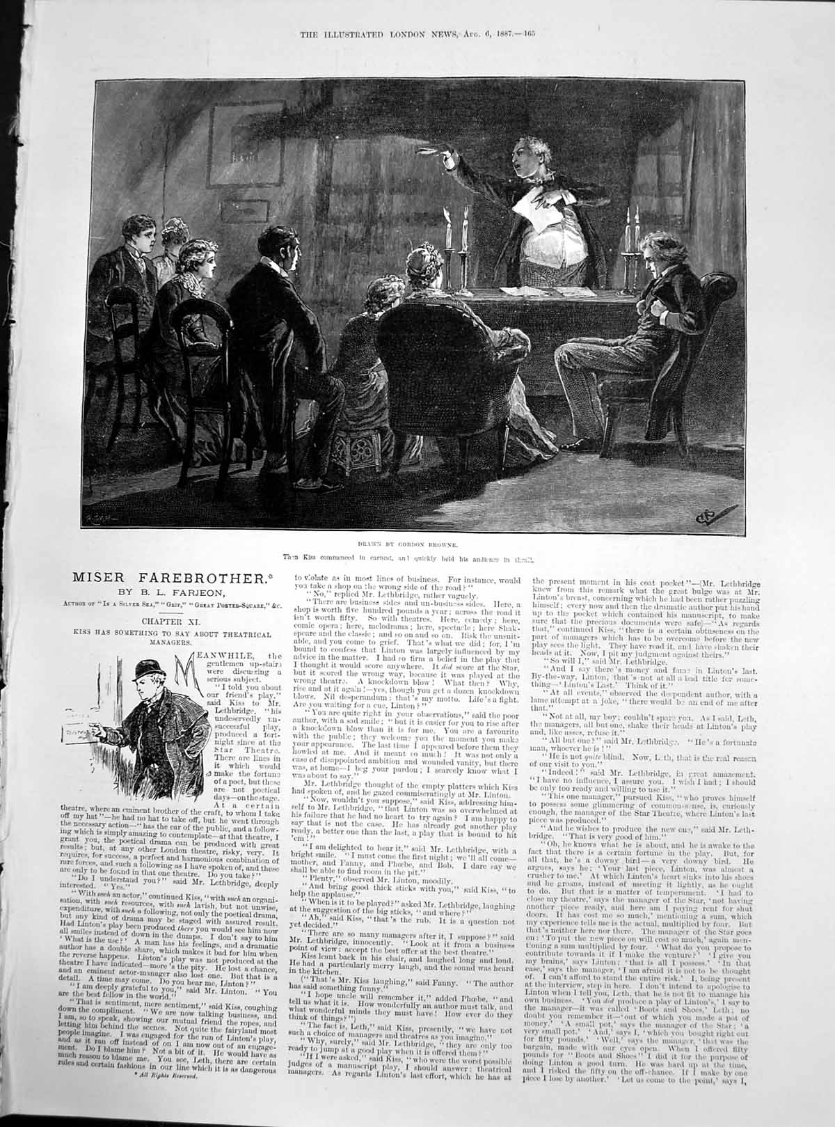 Old Miser Farebrother Kiss Something Say About Theatrical Managers188 Victorian