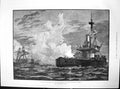 Old Naval Manoeuvres Hms Devastation Engage Enemy Irish Channel 1887 Victorian