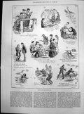 Antique Old Print Leaves Amateur Log Smith Tomkins Remedy Sea Sickness 1887