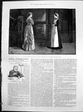Antique Old Print Miser Farebrother Brooch Mrs Pamflett Memento Heart 1887 19th