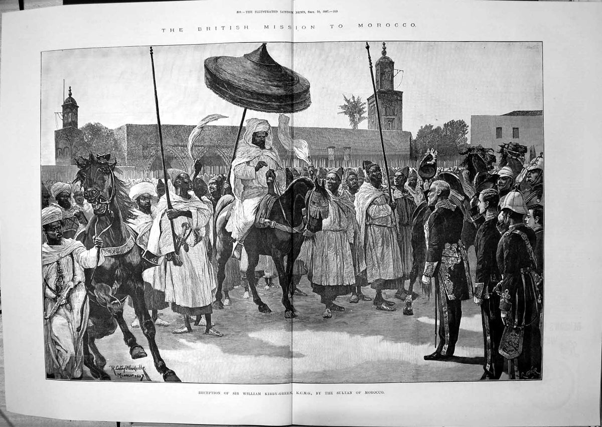 Old British Mission Morocco Reception Sir William Kirby Green Sultan