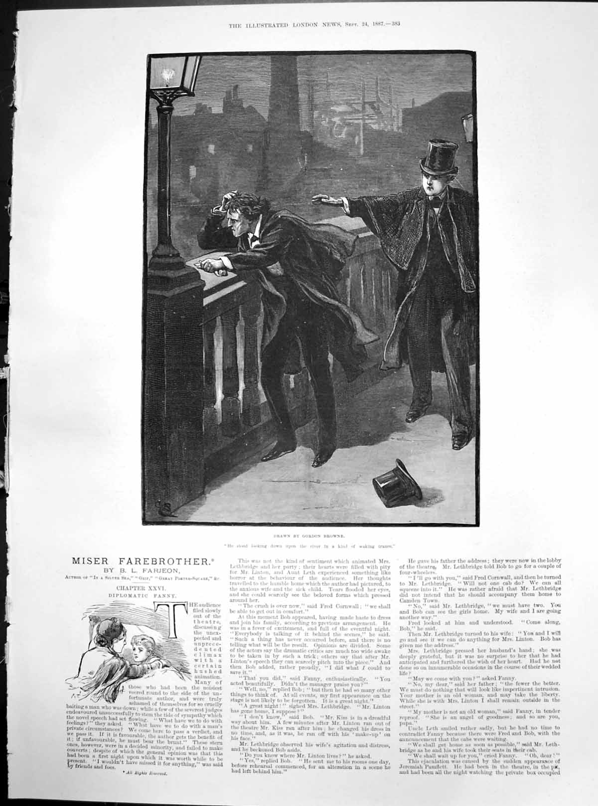 Old Miser Farebrother Diplomatic Fanny Man Looking River Trance 1887 Victorian