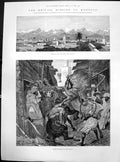 Old British Mission Morocco City Grat Atlas Horses Fighting Bazaar 18 Victorian