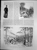 Old Antique Print Outrage French Frontier Brignon De Wangen Wounded 1887 19th