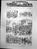 Antique Print Bulgarian Elections F Lachmann Agitators Riot Kutlovitza 1887