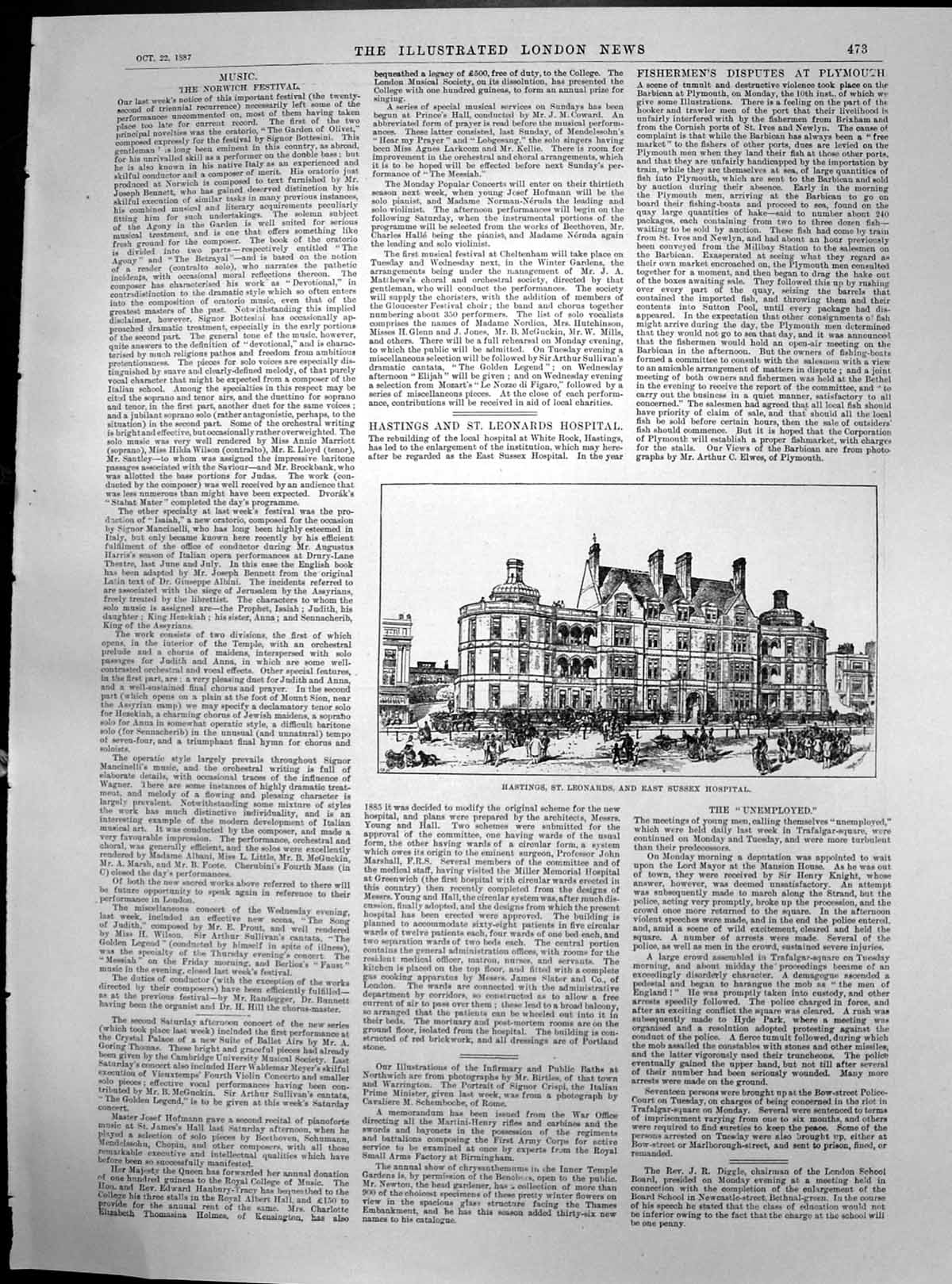 Old Disputes Fishermen Plymouth Mr Chamberlain Belfast Ulster Hall 18 Victorian