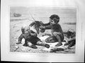 Antique Print Fear Picture L Olivie Boy Frightening Boy Lobster Beach 1887 19th