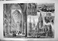 Antique Print Truro Cathedral Interior Looking Altar East View Bridge 1887