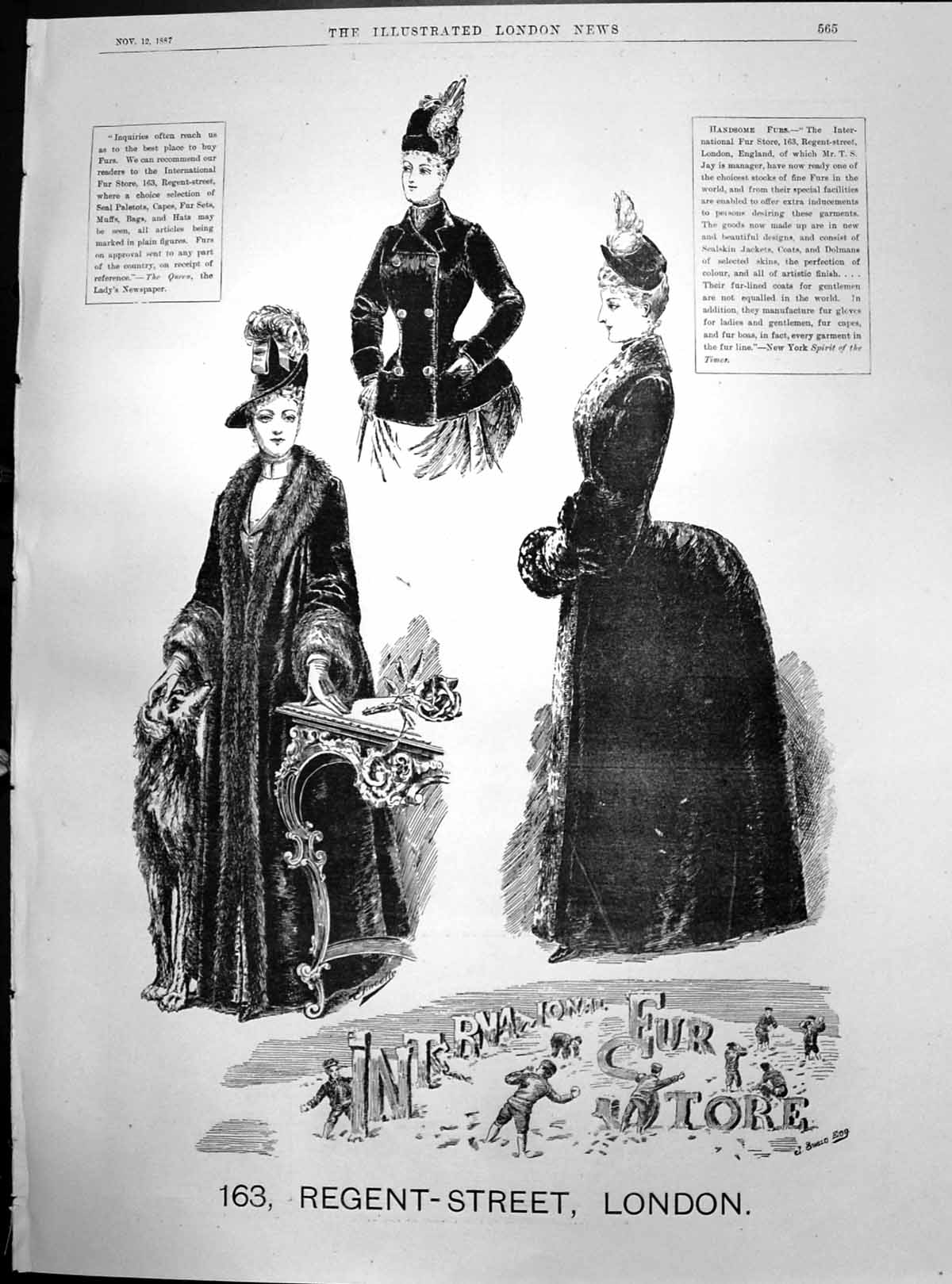 Old International Fur Store Prince Wales Devon Cornwall Falmouth 1887 Victorian