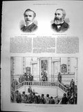 Antique Print Prince Ferdinand Opening Bulgarian National Assembly Sia 1887