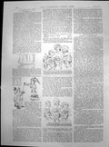 Old Print Century Ago Theatre Goers Filled Drury Lane Covent Garden 1887 19th