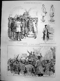 Old Print Enrolment Special Constables Bow Street Hyde Park Meeting 1887 19th