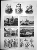 Antique Print Christmas Dinner Five Hundred Sandwich Men Soho Jackets 1887 19th