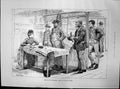 Antique Old Print Registering Unemployed Scene Fice Chelsea Woman Clerk 1887