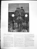 Old Print Miser Farebrother Richard Garden Fanny Lethbridge Carriage 1887 19th