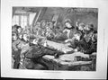 Antique Print Christmas Day On Board Training Ship Xmas Pudding Flags 1887 19th