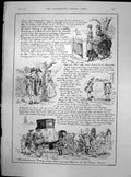 Original Old Antique Print Great Dumbleton Elopement Gretna Green Carriage 1887