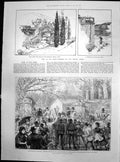 Old Print Life San Remo State Ireland Farmers Stopping Hunt Kildare 1877 19th