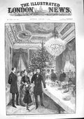 Original Old Antique Print 1888 San Remo Crown Prince Billiard Room Villa Zirio