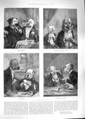 Old Antique Print 1888 Dog Days Comedy Solicitor Client Stager Drinking 19th