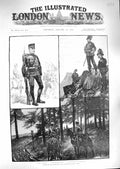 Original Old Antique Print 1888 Austro-Hungarian Army Jager Hussars Siers War