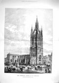Old Antique Print 1888 Exterior Cathedral Church Nicholas Architecture 0 19th