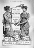 Original Old Antique Print 1888 Advertisement Beechams Pills Helens Lancashire