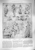 Original Old Antique Print 1888 Dinners Board School Poor Children Shoreditch