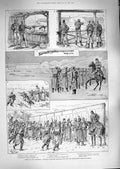 Original Old Antique Print 1888 Austrian Siers Mannlicher Repeating Rifle War