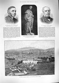 Original Old Antique Print 1888 Villa Palmieir Florence Duke Buccleuch Greenock
