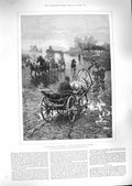 Original Old Antique Print 1888 Scene Polish Road November Horses Carriage 19th