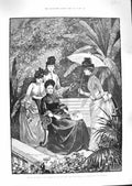 Original Old Antique Print 1888 San Remo Gardens Villa Zirio Princess Germany