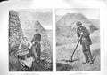 Original Old Antique Print 1888 Grinding Corn Skye Crofter Agriculture Farmer
