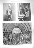 Original Old Antique Print 1888 Prince Louis Baden Blunt Tunnels London Railway